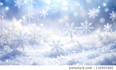 Snowflakes on snow 130403800