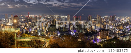 神戶中央區諏訪山公園的神戶夜景 130403875
