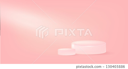 Minimalist pink podium background, soft pastel colored display stand, elegant empty stage for product presentation, cosmetic ad, beauty showcase, modern geometric shapes, luxury studio backdrop Minimalist pink podium background, soft pastel colored display stand, elegant empty stage for product presentation, cosmetic ad, beauty showcase, modern geometric shapes, luxury studio backdrop 130403886