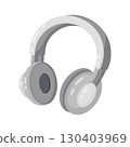 Grey Headphones Illustration 130403969