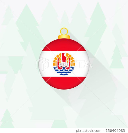 French Polynesia National Flag Christmas Decoration. French Polynesia National Flag Christmas Decoration. 130404083
