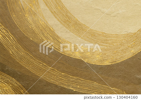 Image of gold leafed Japanese paper, background material 130404160