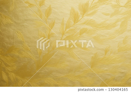 Image of gold leafed Japanese paper, background material 130404165