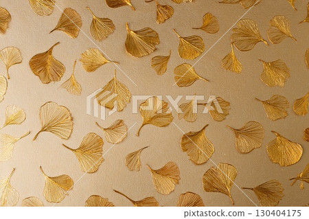 Image of gold leafed Japanese paper, background material 130404175