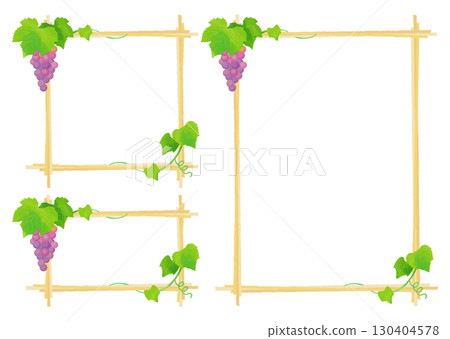 水彩葡萄插圖框架 水彩葡萄插圖框架 130404578