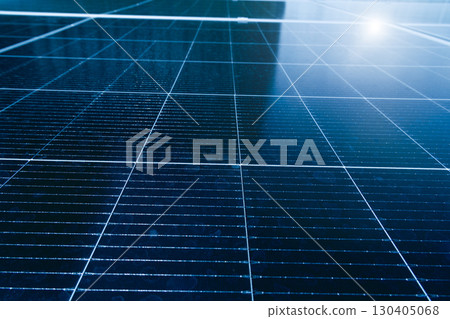 Solar cell or Solar Panel Modern technology for energy revolution, Alternative power source to saving environment, Photovoltaic module blue color tone. 130405068