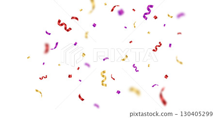 confetti background Stunning colors that zigzag down for the celebration. Festive decoration vector illustration 130405299