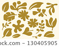 Abstract brown leaves fall collection.Vector illustration. 130405905