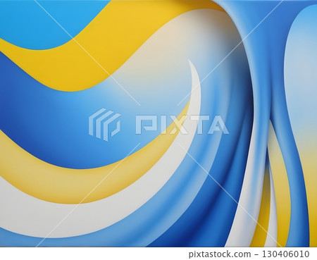 Abstract Blue and Yellow Gradient Waves, Ukrainian Flag Colors, Presentation Background 130406010