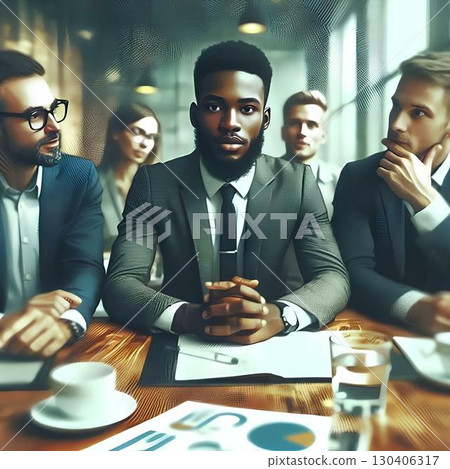 representation of an office meeting 130406317