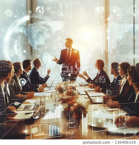 representation of an office meeting 130406329