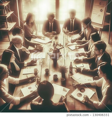 representation of an office meeting representation of an office meeting 130406331