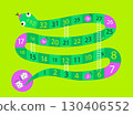 Ladder snakes game,Funny frame for children.Vector illustrations. 130406552