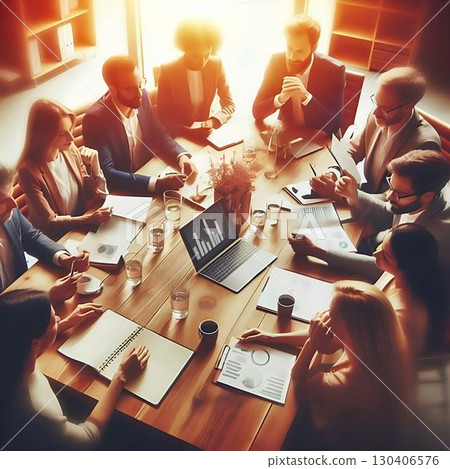 representation of an office meeting 130406576