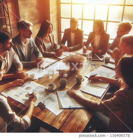 representation of an office meeting 130406578