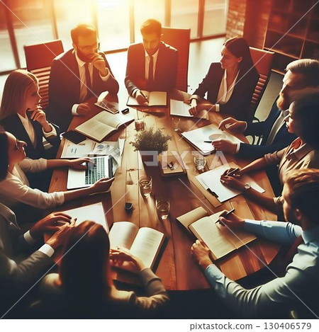 representation of an office meeting 130406579