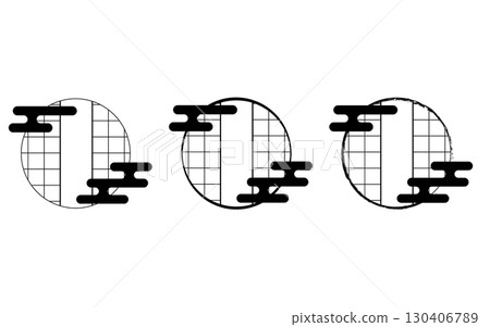 日式雲紋障子框組。 （日式窗框） 130406789