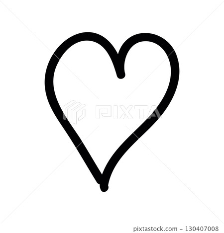 Simple black vector icon with a theme like, heart Simple black vector icon with a theme like, heart 130407008