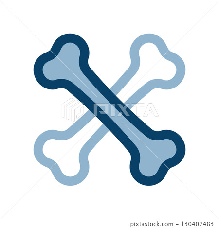 Simple bone icon illustration Simple bone icon illustration 130407483