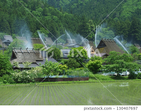 Miyama Kayabuki Village simultaneous water release Miyama Kayabuki Village simultaneous water release 130407697