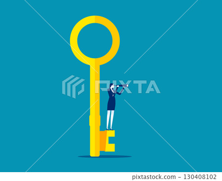 Opportunity key. Seizing opportunities and achieving success, Leadership vision 130408102