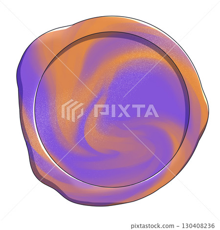 Marble glitter sealing stamp material orange and purple 130408236