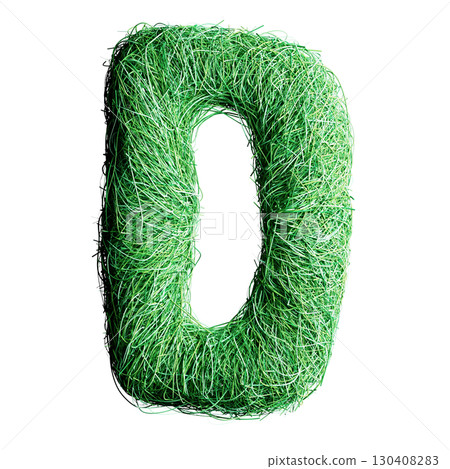 Eco Letter D Made of Green Grass Lines Eco Letter D Made of Green Grass Lines 130408283