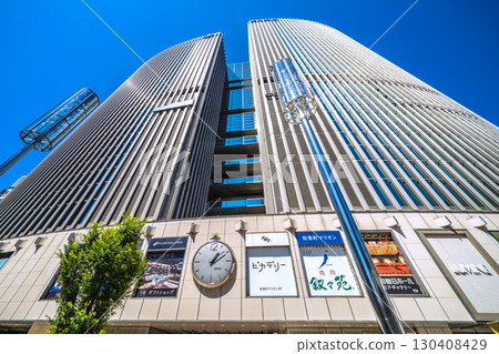 Tokyo cityscape, Japan, September 2nd. View of Yurakucho Marion in front of Sukiyabashi intersection. 130408429