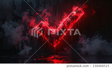 Horror-style background and check mark 130408525