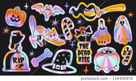 Mystical holographic Halloween graphics Mystical holographic Halloween graphics 130408870