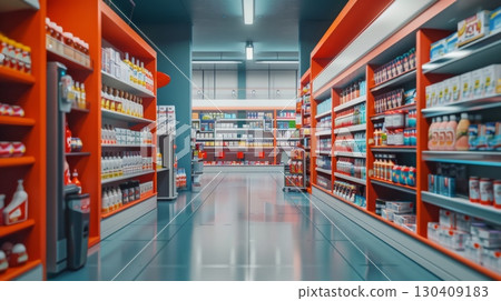 Smart shelves, IoTenabled inventory management, 3D illustration, advanced retail concept, copy space for text, sharp focus and clear light , high clarity , super detail 130409183