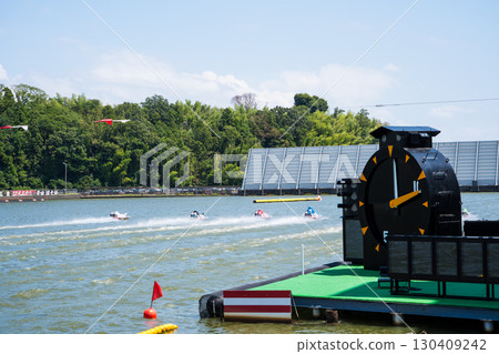 Image of Mikuni Boat Racecourse with a clear blue sky | Start image | Boat race course image | Sakai City, Fukui Prefecture Image of Mikuni Boat Racecourse with a clear blue sky | Start image | Boat race course image | Sakai City, Fukui Prefecture 130409242
