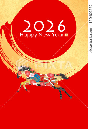 2026 Year of the Horse New Year's Card 2026 Year of the Horse New Year's Card 130409282