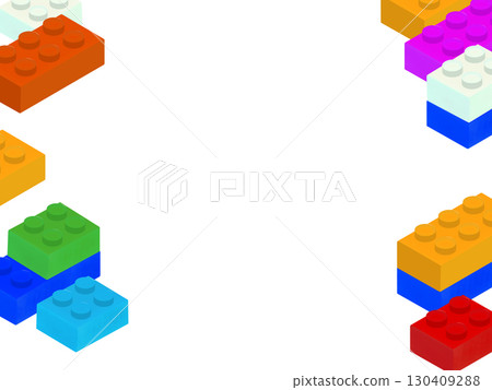Toy block illustration background material 130409288
