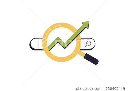 Organic Search Growth and SEO Success Illustration 130409449