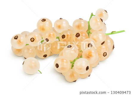 white or yellow currant isolated on white background with full depth of field 130409473