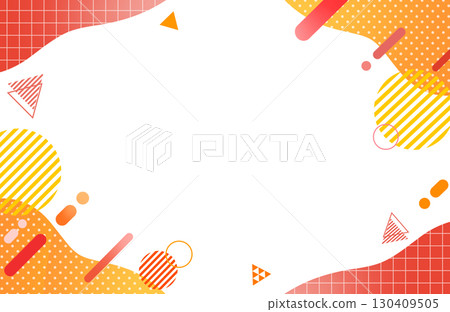 Geometric pattern frame Autumn image 130409505