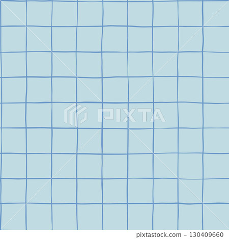 Minimalist seamless check pattern with hand drawn thin blue lines on light background for home textiles and Scandinavian style Minimalist seamless check pattern with hand drawn thin blue lines on light background for home textiles and Scandinavian style 130409660