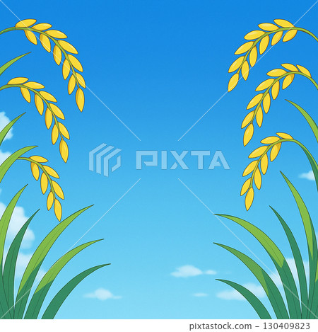 金米框架（中心有白色背景複製空間） 130409823