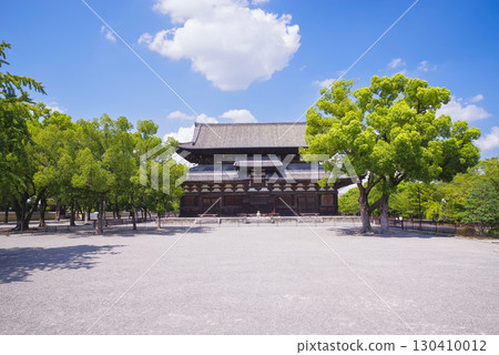 World Heritage Site Toji Temple's Kondo Hall and summer sky 130410012