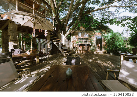 Local wooden house with tropical garden 130410028