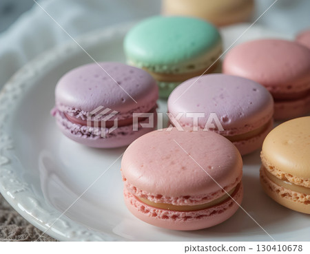 macaron, confectionery, colorful 130410678