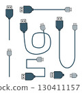 USB 連接線圖示集 130411157
