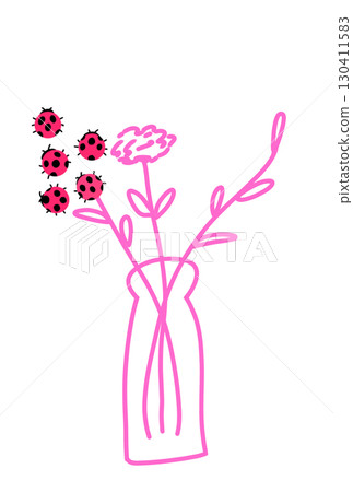 Ladybug Flower 130411583