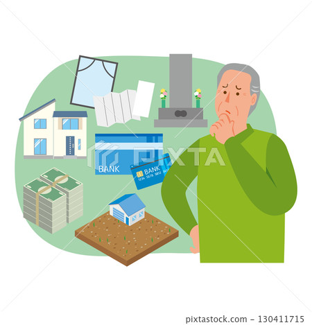 An elderly man thinking about end-of-life planning An elderly man thinking about end-of-life planning 130411715