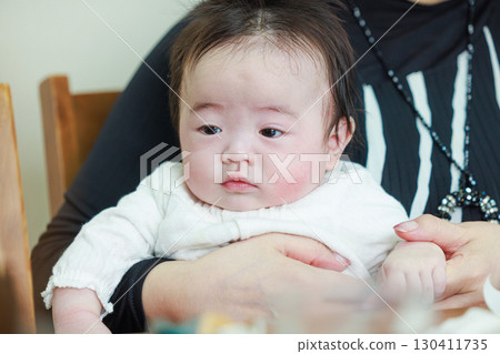 Grandmother and grandchild 130411735