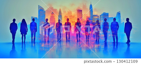 Businessman's silhouette 130412109