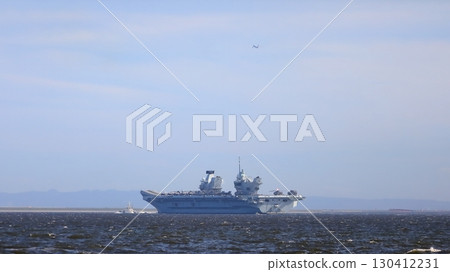 British aircraft carrier (Prince of Wales) leaving Japan 130412231