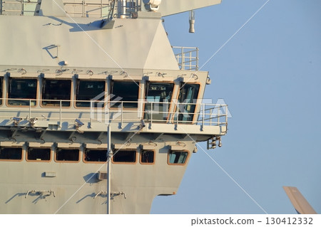 British aircraft carrier Prince of Wales anchored in Tokyo Bay 130412332