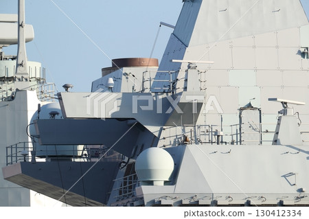 British aircraft carrier Prince of Wales anchored in Tokyo Bay 130412334